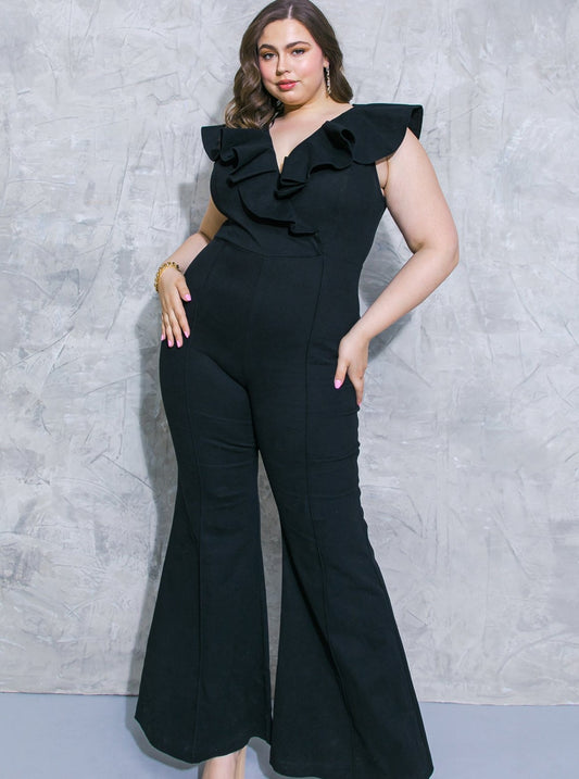 Black Denim Jumpsuit