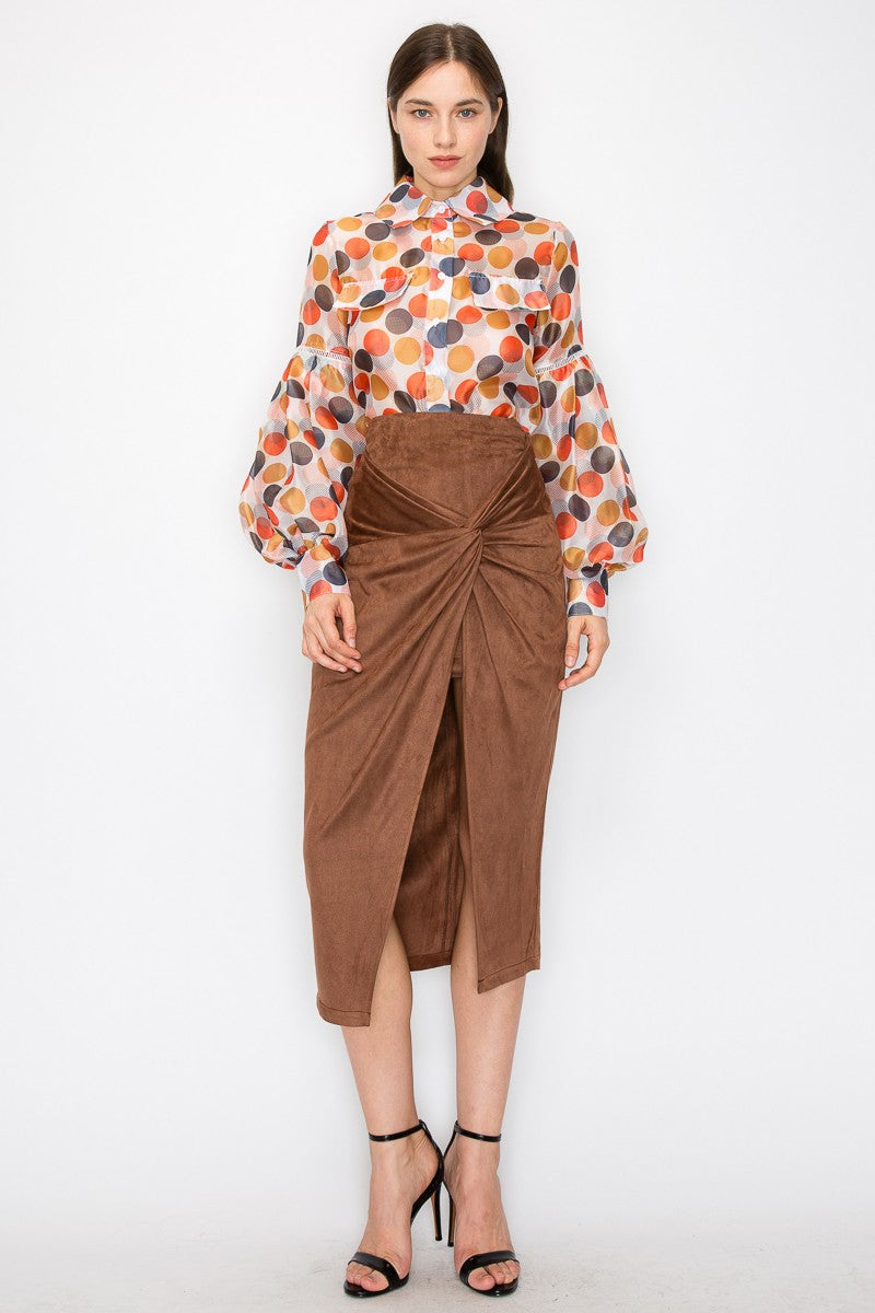 Chocolate Midi Skirt