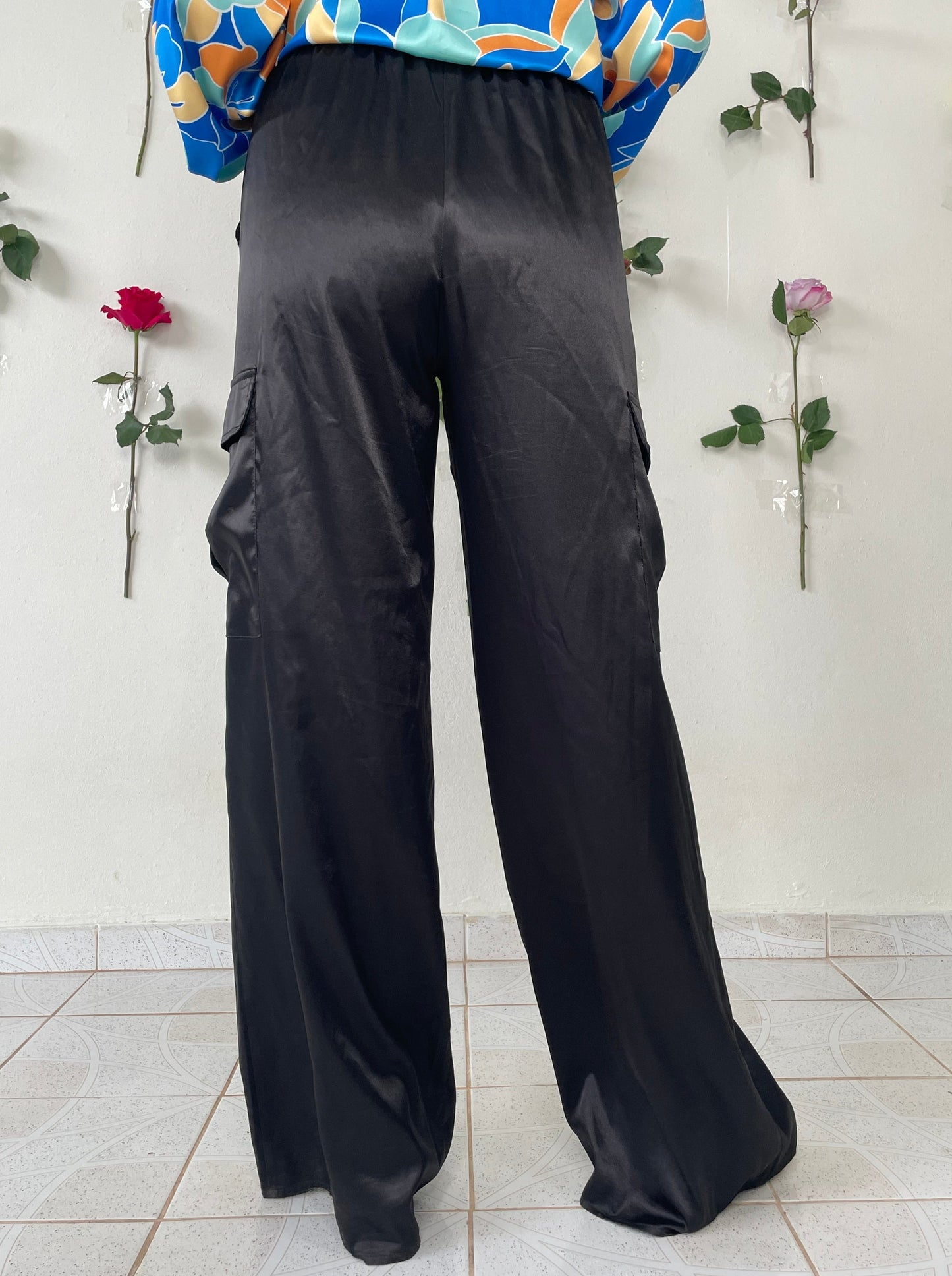 Satin Cargo Pant