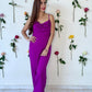 Jumpsuit sin mangas - rojo y violeta