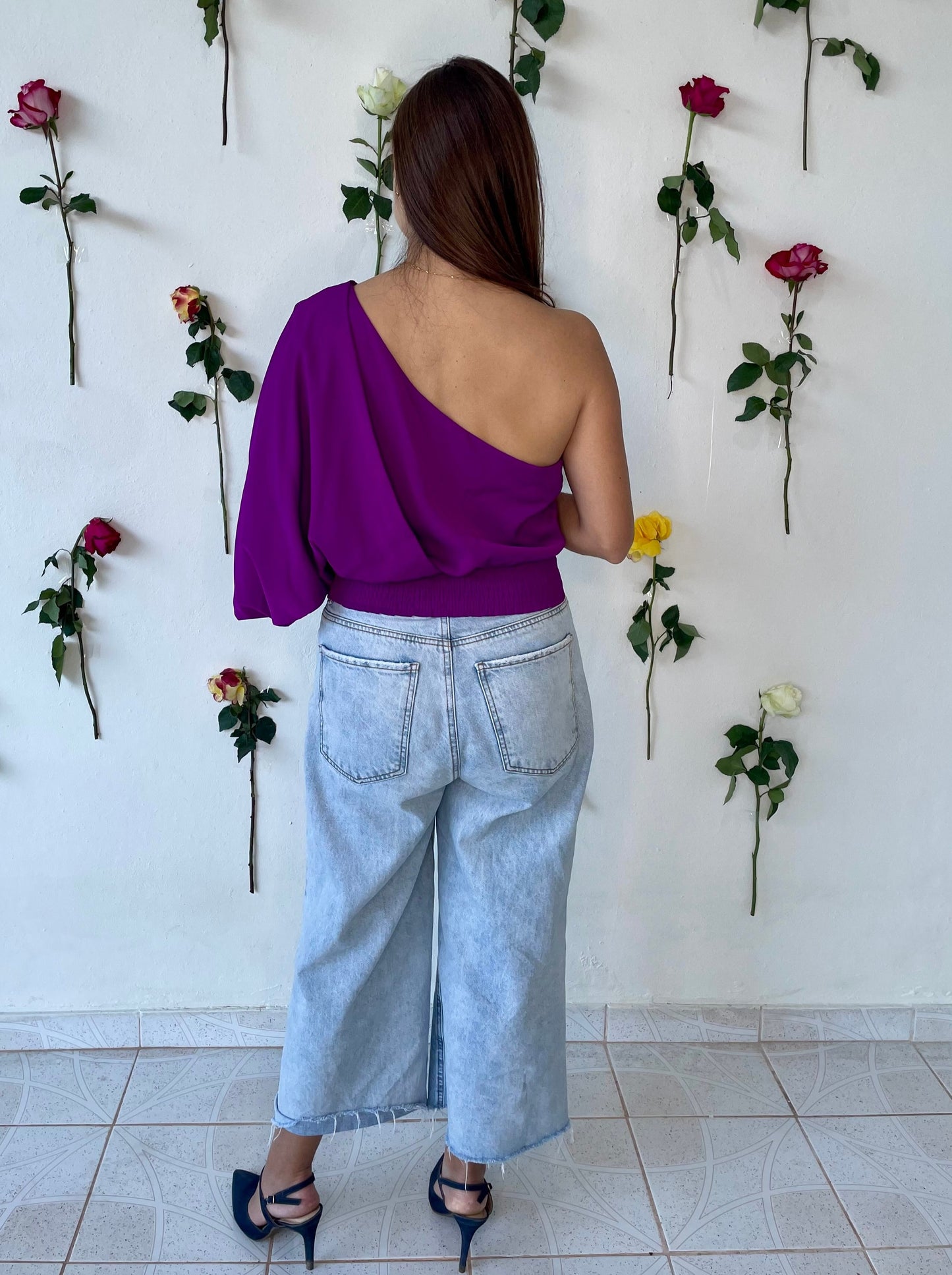 Blusa One Shoulder - Violeta